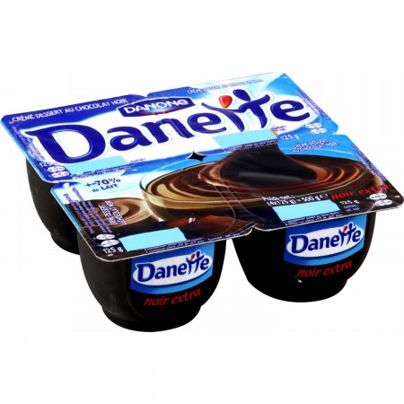 Crème dessert Danette saveur chocolat noir extra